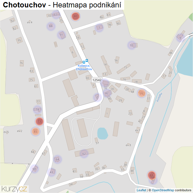 Mapa Chotouchov - Firmy v části obce.