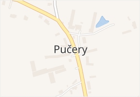 Pučery v obci Kořenice - mapa části obce