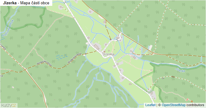 Jizerka - mapa části obce