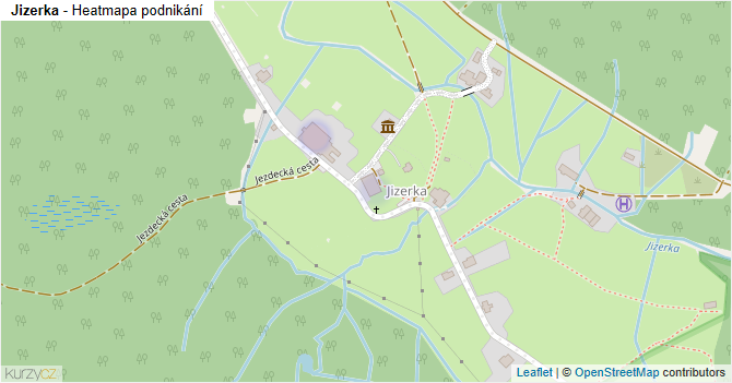 Jizerka - mapa podnikání