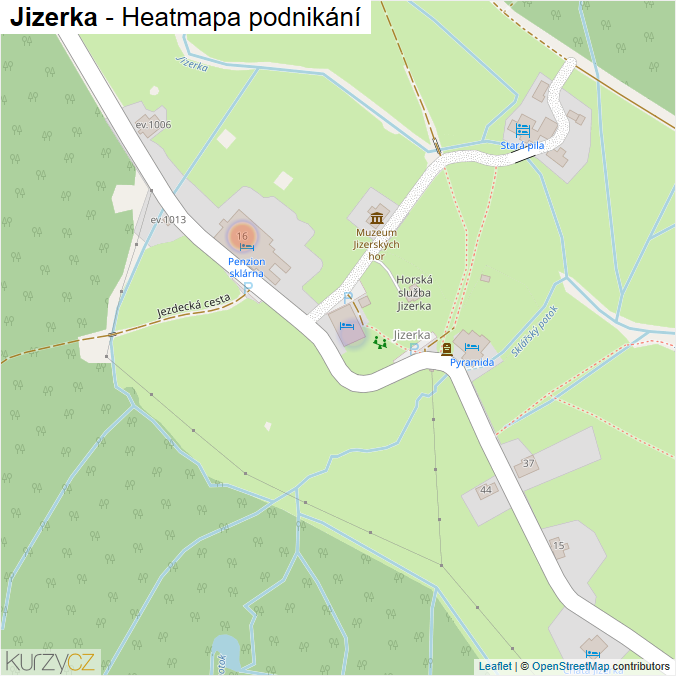 Mapa Jizerka - Firmy v části obce.