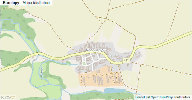 Korolupy - mapa části obce