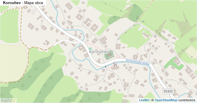 Korouhev - mapa obce