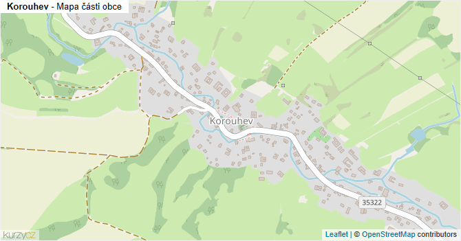 Korouhev - mapa části obce