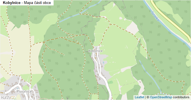 Kobylnice - mapa části obce