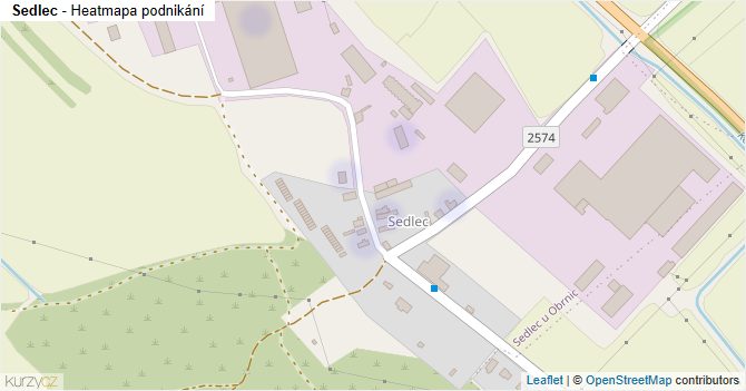Sedlec - mapa podnikání