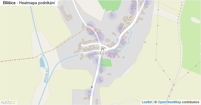 Blišice - mapa podnikání
