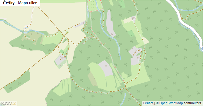 Češky - mapa ulice