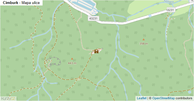 Cimburk - mapa ulice