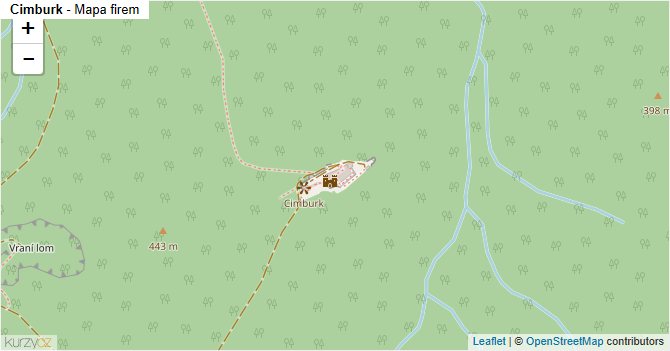 Cimburk - mapa firem