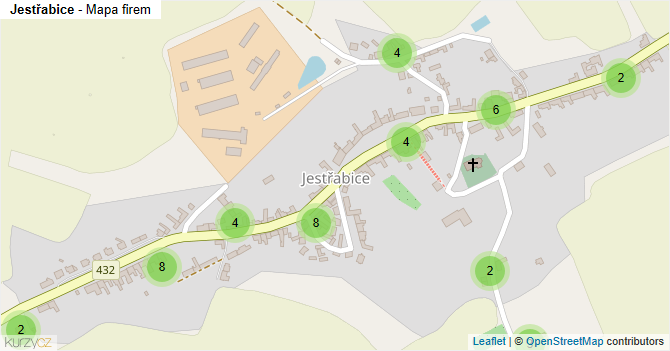 Jestřabice - mapa firem