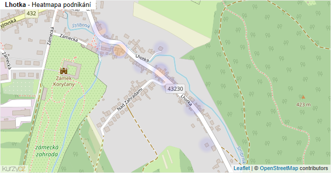 Lhotka - mapa podnikání