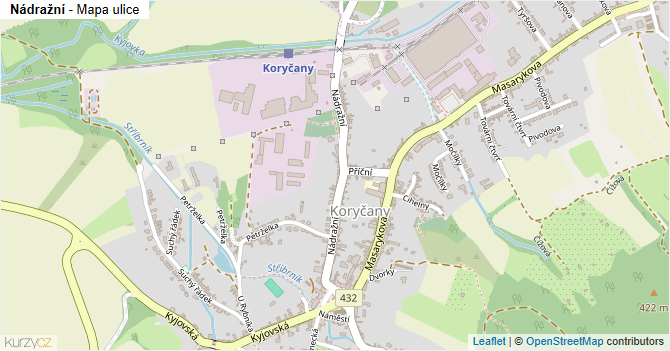 Nádražní - mapa ulice