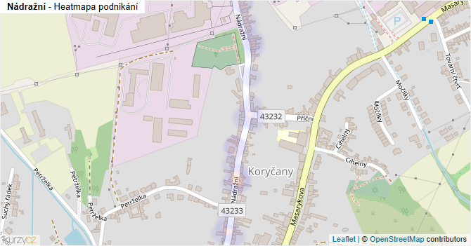Nádražní - mapa podnikání
