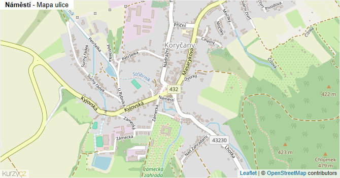 Náměstí - mapa ulice