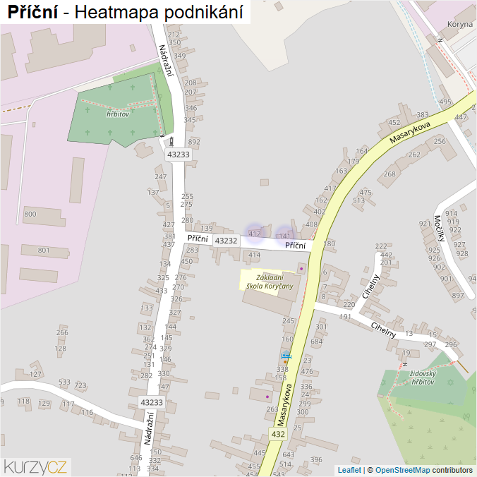 Mapa Příční - Firmy v ulici.