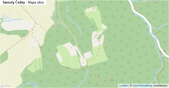 Samoty Češky - mapa ulice