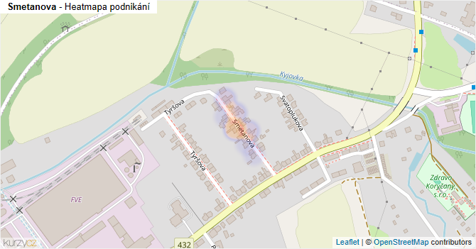 Smetanova - mapa podnikání