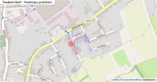 Tovární čtvrť - mapa podnikání
