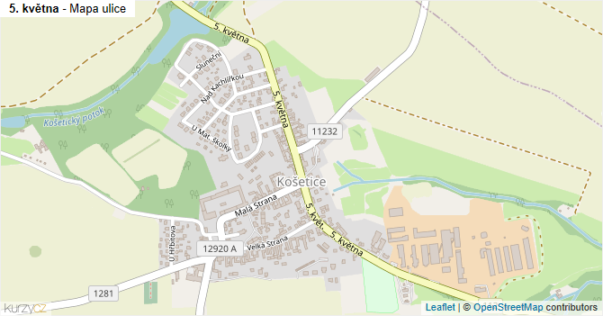 5. května - mapa ulice