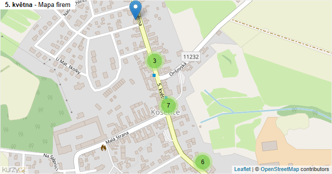 5. května - mapa firem