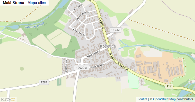 Malá Strana - mapa ulice