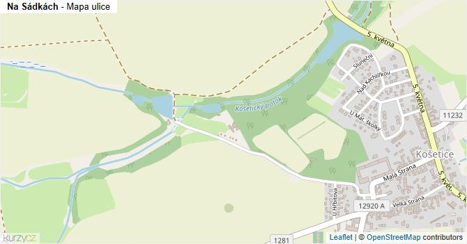 Na Sádkách - mapa ulice