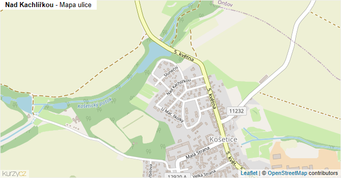 Nad Kachlířkou - mapa ulice