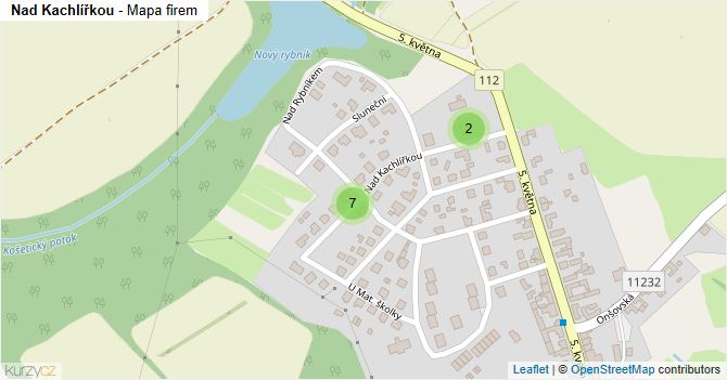 Nad Kachlířkou - mapa firem