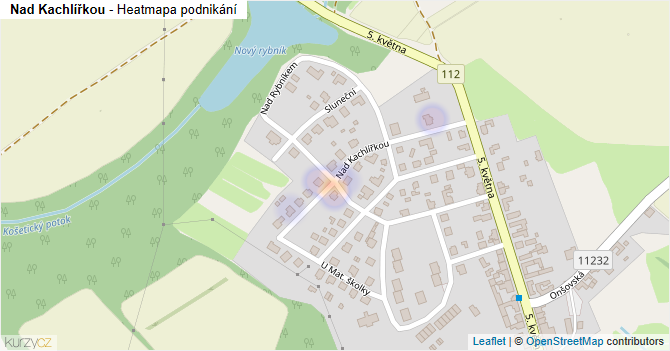Nad Kachlířkou - mapa podnikání