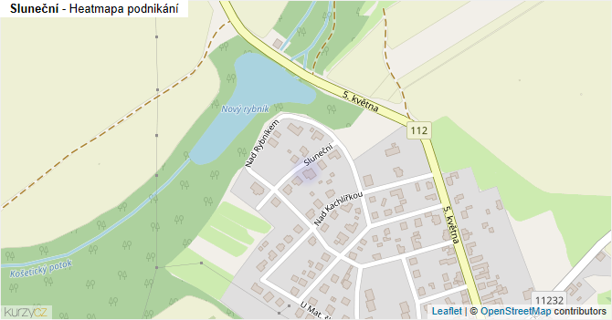 Sluneční - mapa podnikání