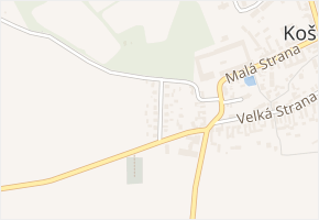 U Hřbitova v obci Košetice - mapa ulice