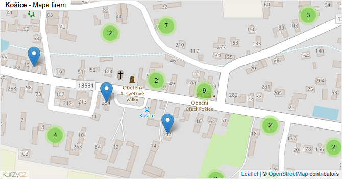 Košice - mapa firem