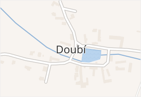 Doubí v obci Košice - mapa části obce