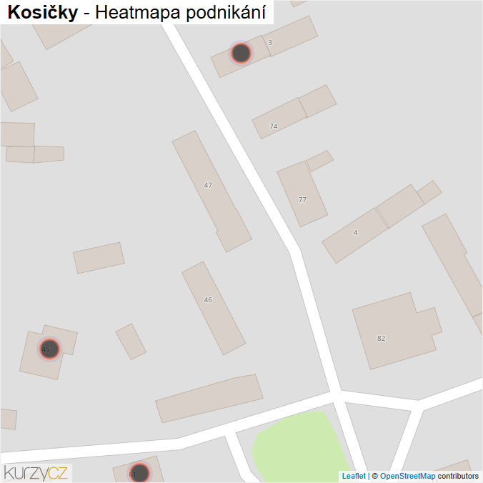 Mapa Kosičky - Firmy v obci.