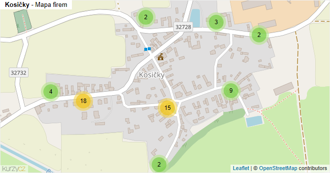 Kosičky - mapa firem