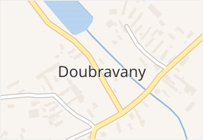 Doubravany v obci Košík - mapa části obce