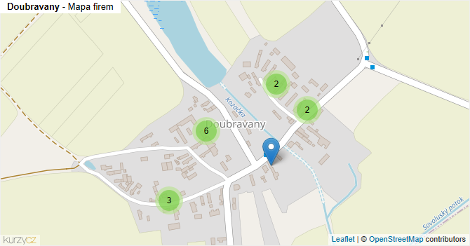 Doubravany - mapa firem