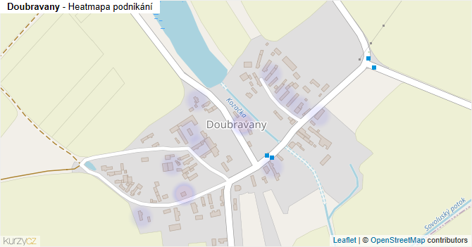 Doubravany - mapa podnikání