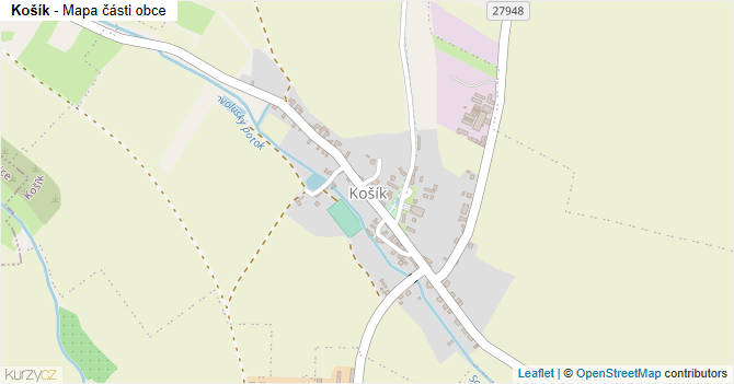 Košík - mapa části obce
