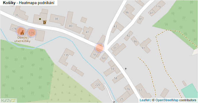 Košíky - mapa podnikání