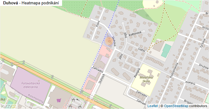 Duhová - mapa podnikání
