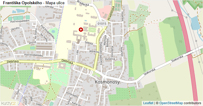 Františka Opolského - mapa ulice