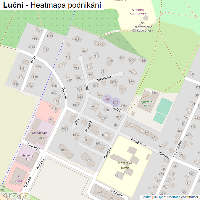 Mapa Luční - Firmy v ulici.