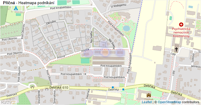 Příčná - mapa podnikání