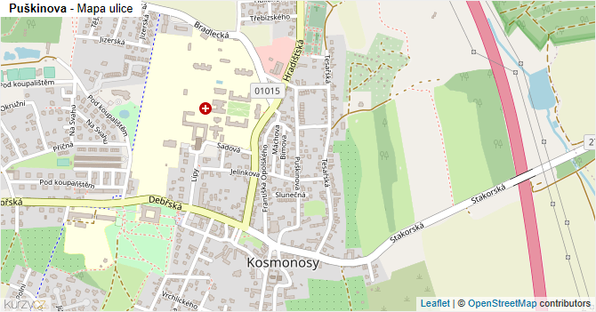 Puškinova - mapa ulice