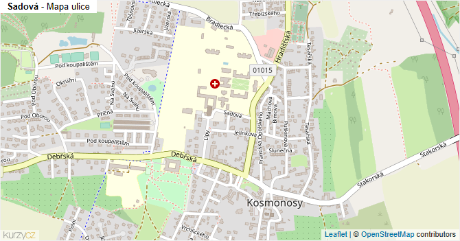 Sadová - mapa ulice