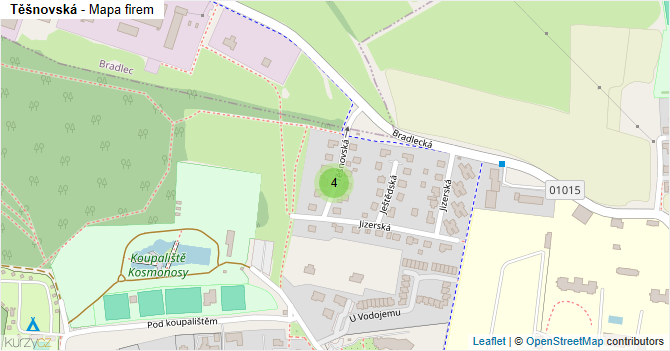 Těšnovská - mapa firem