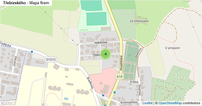 Třebízského - mapa firem