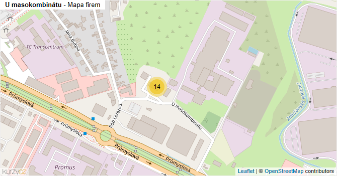 U masokombinátu - mapa firem
